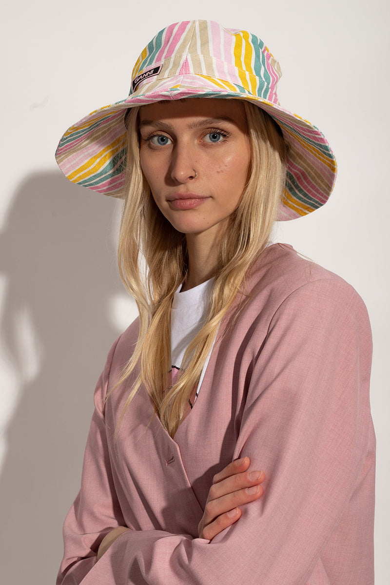 RECYCLED TECH BUCKET HAT STRIPES MULTICO – Maison Mara