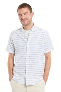 SHIRT SHORT SLEEVE HERITAGE STRIPPED- MILK NAVY