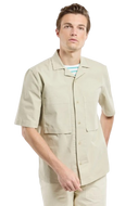 SHORT SLEEVE SHIRT COMFORT- OYSTER BEIGE