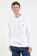 Load image into Gallery viewer, HERITAGE T-SHIRT LONG SLEEVE WITH POCKET WHITE MEN
