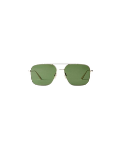 AVIATOR WITH GREEN LENS AND GOLD FRAME