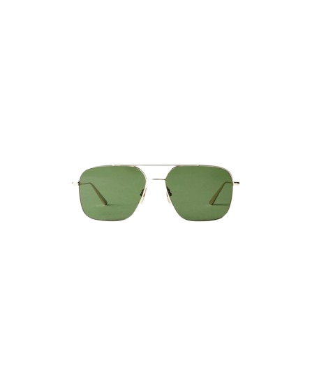 AVIATOR WITH GREEN LENS AND GOLD FRAME