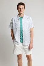 Load image into Gallery viewer, SHIRT SHORT SLEEVE HERITAGE STRIPPED- MILK NAVY
