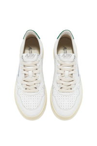 MEDALIST LOW SNEAKERS IN WHITE AND GREEN LEATHER UNISEX