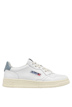 Load image into Gallery viewer, MEDALIST LOW  LEATHER WHITE AND BLUE UNISEX

