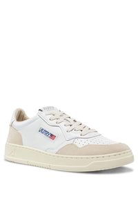 MEDALIST LOW SNEAKERS IN WHITE LEATHER AND BEIGE SUEDE