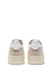 MEDALIST LOW SNEAKERS IN WHITE LEATHER AND BEIGE SUEDE