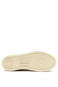 MEDALIST LOW LEATHER AND SUEDE WHITE & COVERT GREEN