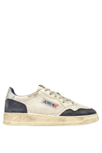SUP VINT LOW LEATHER AND SUEDE BLUE & SILVER UNISEX