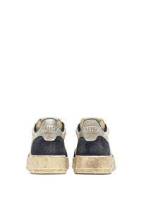 SUP VINT LOW LEATHER AND SUEDE BLUE & SILVER UNISEX