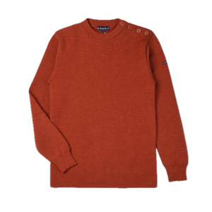 PULL WOOL 4 BUTTONS ORANGE