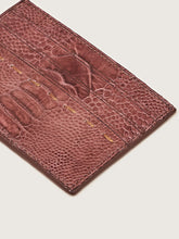 Load image into Gallery viewer, CARDHOLDER MATT MID BROWN OSTRICH SHIN
