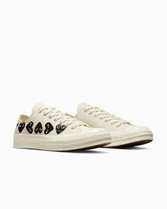 WHITE MULTI HEART LOW TOP CONVERSE