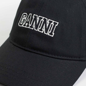 GANNI CAP HAT BLACK