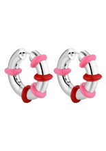 Load image into Gallery viewer, HULA HOOP / RED &amp; PINK SILVER
