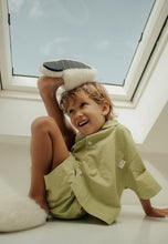 Load image into Gallery viewer, KIDS POPLIN SUMMER PYJAMA SET CHARTREUSE
