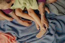 Load image into Gallery viewer, COTTON KNIT THROW - KELP &amp;  CHARTREUSE
