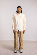 Load image into Gallery viewer, CORPORATE SHIRT BEIGE/WHITE STRIPES
