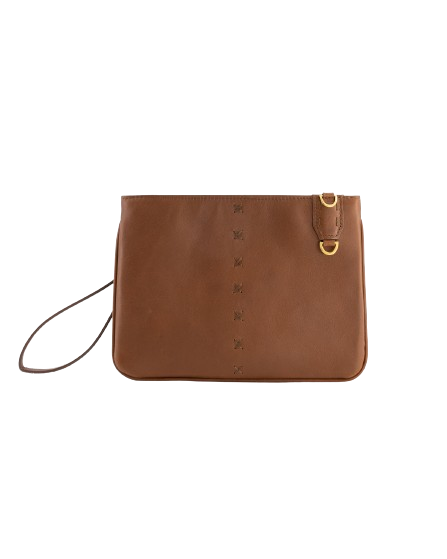 AYA SMALL POUCH BOVINE MID BROWN