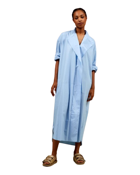 PENELOPE DRESS POPLIN LIGHT BLUE