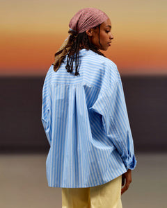 PENELOPE SHIRT POPLIN LIGHT BLUE STRIPES