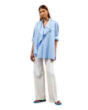 Load image into Gallery viewer, PENELOPE SHIRT POPLIN LIGHT BLUE STRIPES
