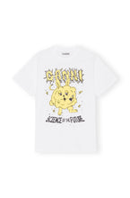 Load image into Gallery viewer, BASIC JERSEY YELLOW BUNNY RELAXED T-SHIRT BRIGHT WHITE
