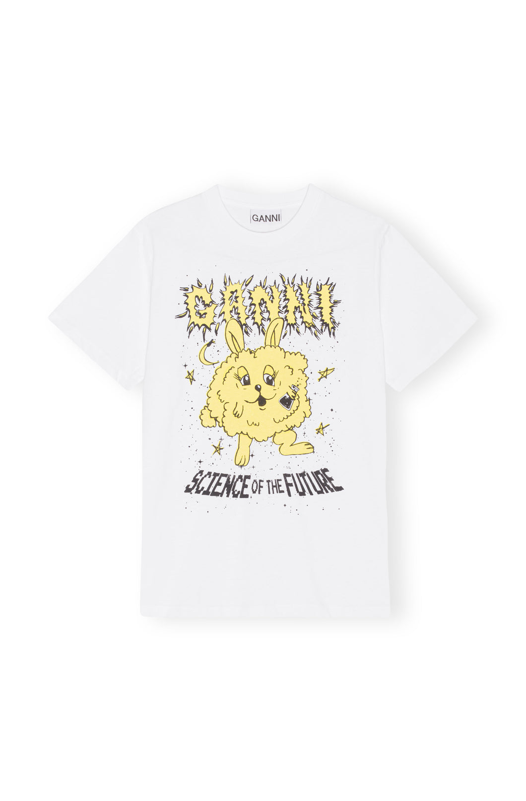 BASIC JERSEY YELLOW BUNNY RELAXED T-SHIRT BRIGHT WHITE
