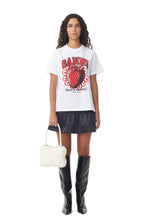 Load image into Gallery viewer, BASIC JERSEY STRAWBERRY RELAXED T-SHIRT BRIGHT WHITE
