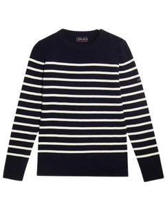 KNITTED SWEATER GOULENEZ NAVY/MILK