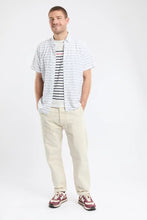 Load image into Gallery viewer, SHIRT SHORT SLEEVE HERITAGE STRIPPED- MILK NAVY
