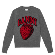 Load image into Gallery viewer, GRAPHIC O-NECK PULL OVER STRAWBERRY FROST GREY
