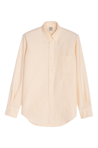 CORPORATE SHIRT BEIGE/WHITE STRIPES