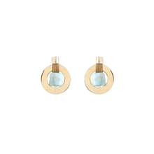 Load image into Gallery viewer, KIMIYA EARRINGS KHAKI AQUAMARINE
