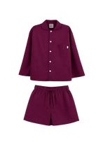Load image into Gallery viewer, ADULT POPLIN SUMMER PYJAMA SET MULBERRY
