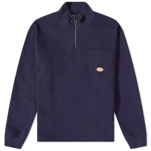 HERITAGE ZIP NECK SWEATER NAVY MEN
