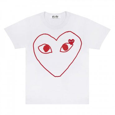 RED OUTLINE HEART T-SHIRT