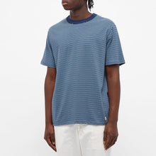 Load image into Gallery viewer, HERITAGE STRIPED T-SHIRT DARK BLUE/STONE
