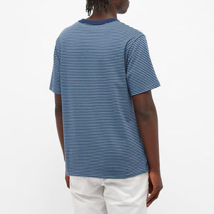 HERITAGE STRIPED T-SHIRT DARK BLUE/STONE