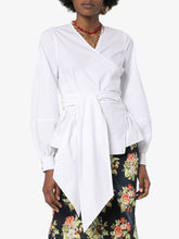 Load image into Gallery viewer, WRAP SHIRT COTTON POPLIN BRIGHT WHITE
