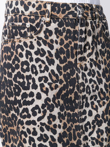 SKIRT PRINT DENIM LEOPARD