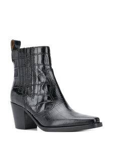 ANKLE BOOTS WESTERN BLACK
