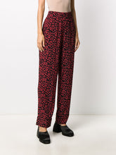 Load image into Gallery viewer, PANTS PRINTED CREPE BLACK/RED
