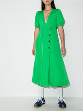Load image into Gallery viewer, WRAP DRESS RIPSTOP VISCOSE KELLY GREEN
