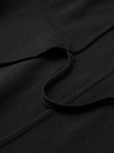 WRAP DRESS HEAVY CREPE BLACK