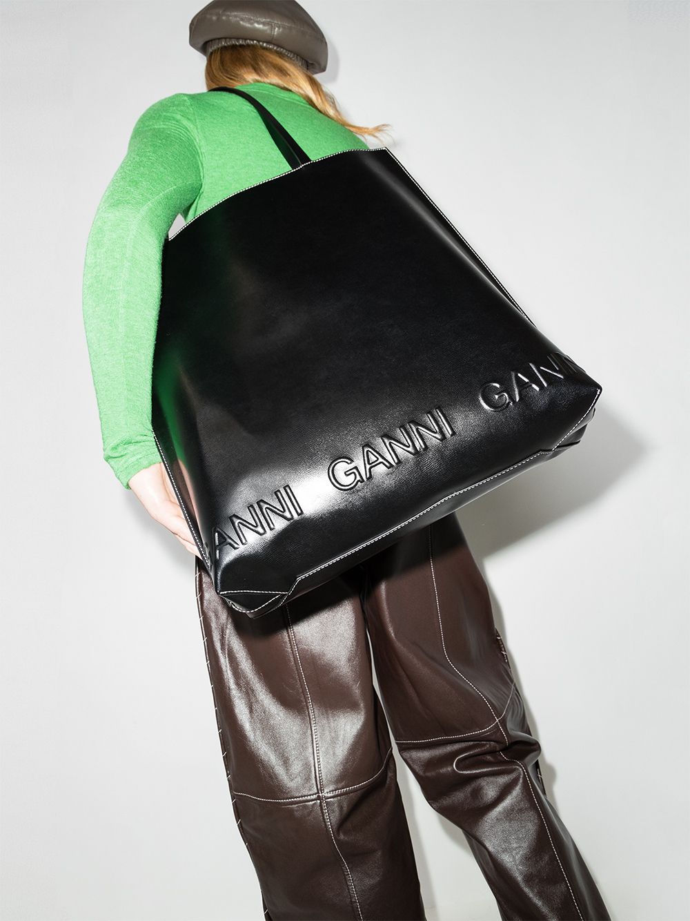 Ganni banner large tote Outlet