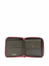 Load image into Gallery viewer, COMPACT ZIP AROUND WALLET CARMINE ROSE
