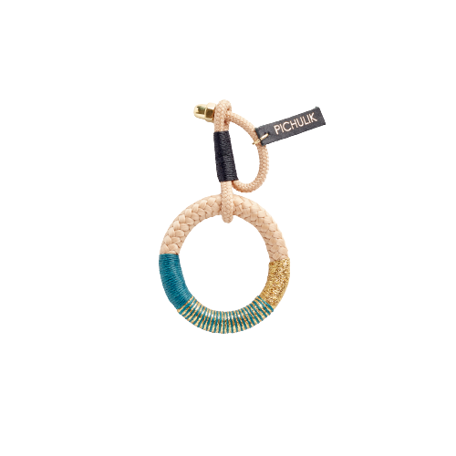 SUMMER KEYRING BEIGE TEAL