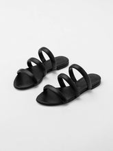 Load image into Gallery viewer, CHRISSY NAPPA LEATHER SANDAL BLACK
