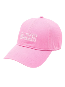 GANNI CAP HAT SHOCKING PINK
